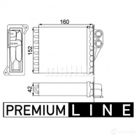 Радиатор печки, теплообменник MAHLE ORIGINAL 1437579721 36K7A I AH 168 000P - Изображение 2