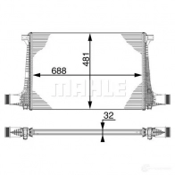 Интеркулер MAHLE ORIGINAL CI 220 000P Audi Q7 (4MB) 2 Внедорожник 3.0 Tdi Quattro 249 л.с. 2015 – 2024 WA5F Y