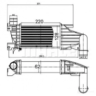 Интеркулер MAHLE ORIGINAL Opel Astra (H) 3 Хэтчбек 1.7 CDTI (L48) 80 л.с. 2004 – 2010 CI 514 000S WB TH8