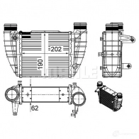 Интеркулер MAHLE ORIGINAL PH82 P Audi A4 (B7) 3 Универсал 2.0 Tfsi 220 л.с. 2005 – 2008 CI 486 000S