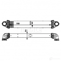 Интеркулер MAHLE ORIGINAL RM38 FB1 CI 84 000P Mercedes A-Class