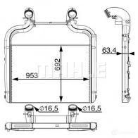 Интеркулер MAHLE ORIGINAL US1 SM95 1437910429 CI 36 000P