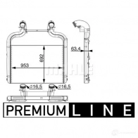 Интеркулер MAHLE ORIGINAL US1 SM95 1437910429 CI 36 000P - Изображение 2
