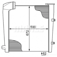 Интеркулер MAHLE ORIGINAL H PSJS9 CI 135 000P 1437991088