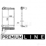 Интеркулер MAHLE ORIGINAL CI 182 000P 1437910399 JE1 ESM1 - Изображение 2