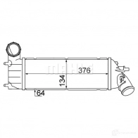 Интеркулер MAHLE ORIGINAL CI 340 000S DULKE NO Peugeot 807 1 (E) Минивэн 2.2 HDi 128 л.с. 2002 – 2024