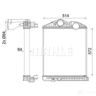 Интеркулер MAHLE ORIGINAL 1437910302 CI 114 000S 6CY KLQ