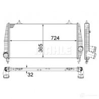 Интеркулер MAHLE ORIGINAL CI 266 000P EVPU I3 1437910477