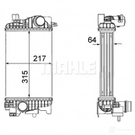 Интеркулер MAHLE ORIGINAL 1437910950 CI 263 000P B7H73 1