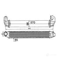 Интеркулер MAHLE ORIGINAL CI 475 000P Ford Galaxy 1 (VX, VY, WGR) 1995 – 2006 I9 UKZL7