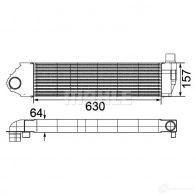 Интеркулер MAHLE ORIGINAL Renault Megane (BM, CM) 2 Хэтчбек 2.0 dCi 173 л.с. 2007 – 2008 CI 206 000P 4P FDV