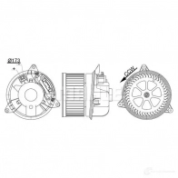 Моторчик вентилятора печки MAHLE ORIGINAL HU5ZF IV 1437628032 AB 195 000S - Изображение 4