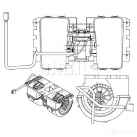 Моторчик вентилятора печки MAHLE ORIGINAL O4 NP6K 1437628659 AB 144 000P - Изображение 1