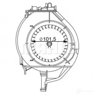 Моторчик вентилятора печки MAHLE ORIGINAL AB 266 000S 1437628616 PQGM Z20 - Изображение 2