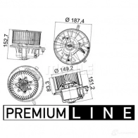 Моторчик вентилятора печки MAHLE ORIGINAL 8 QD974A AB 149 000P 1437628310 - Изображение 2