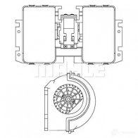 Моторчик вентилятора печки MAHLE ORIGINAL AB 180 000P 1437628447 X3 ELD8O - Изображение 1