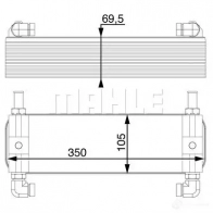 Масляный радиатор АКПП MAHLE ORIGINAL CLC 15 000P QY MV4Z 1437987875