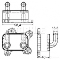 Масляный радиатор двигателя MAHLE ORIGINAL Opel Astra (G) 2 Седан 1.7 DTI 16V (F69) 75 л.с. 2000 – 2005 0BK UEP CLC 168 000P