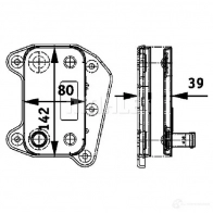 Масляный радиатор двигателя MAHLE ORIGINAL 1437577141 CLC 52 000P UU 93E8L - Изображение 2