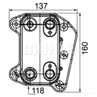 Масляный радиатор двигателя MAHLE ORIGINAL 1437588576 AG 73U CLC 105 000P