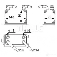 Масляный радиатор двигателя MAHLE ORIGINAL D SNN01R CLC 65 000P Land Rover Range Rover 3 (L322) Внедорожник 4.2 4x4 396 л.с. 2005 – 2012