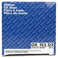 Масляный фильтр MAHLE ORIGINAL OX 153D3 2359789 79699588 OX 153D3 ECO - Изображение 6