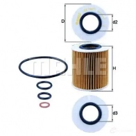 Масляный фильтр MAHLE ORIGINAL OX 166/1D 2359802 76816425 OX 166/1D ECO - Изображение 3