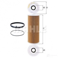 Масляный фильтр MAHLE ORIGINAL OX 381D OX 381D ECO 70327654 2359884 - Изображение 5