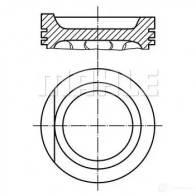 Поршень MAHLE ORIGINAL 56 01598 1 E11RAR8 033 97 01 Audi