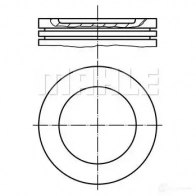 Поршень MAHLE ORIGINAL 0216101 Renault Laguna (B56) 1 Хэтчбек 1.8 95 л.с. 1995 – 1998 3WRRJ 56 09618 L