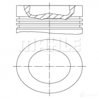 Поршень MAHLE ORIGINAL 4009026930090 Mercedes Vario (612D) 1 Самосвал 4.2 613 D. 614 D (6631. 6632) 129 л.с. 1996 – 2013 005 38 22 5SRG6 9