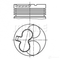 Поршень MAHLE ORIGINAL 629 20 02 UJ8TY Opel Corsa (B) 2 Хэтчбек 1.7 D (F08) 60 л.с. 1996 – 2000 56 07138 0