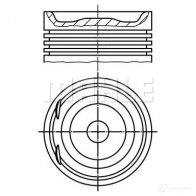 Поршень MAHLE ORIGINAL Opel Astra (H) 3 Универсал 2.0 Turbo (L35) 200 л.с. 2004 – 2010 012 20 03 VR9E9M 56 08728 1