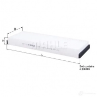 Салонный фильтр MAHLE ORIGINAL LA 239/S LAK 239/S 2356202 70582812 - Изображение 5