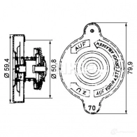 Крышка радиатора MAHLE ORIGINAL D 0FT6 1437633286 CRB 15 000P
