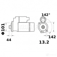 Стартер MAHLE ORIGINAL MS 34 2359144 11131957 11.131.957 - Изображение 1