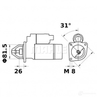 Стартер MAHLE ORIGINAL 1198215233 11131139 11.131.139 MS 620 - Изображение 2