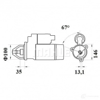 Стартер MAHLE ORIGINAL 1198215233 11131139 11.131.139 MS 620 - Изображение 3