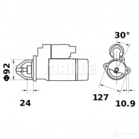 Стартер MAHLE ORIGINAL 11130863 11.130.863 MS 281 1191610730 - Изображение 1