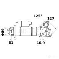 Стартер MAHLE ORIGINAL 11130863 11.130.863 MS 281 1191610730 - Изображение 2