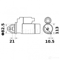 Стартер MAHLE ORIGINAL MS 97 11.131.297 2359467 11131297 - Изображение 2