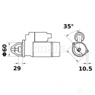Стартер MAHLE ORIGINAL ms134 11.131.519 2358951 11131519