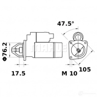Стартер MAHLE ORIGINAL 11.130.647 2359175 MS 378 11130647 - Изображение 2