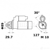 Стартер MAHLE ORIGINAL 11131052 101857431 MS 380 11.131.052 - Изображение 2