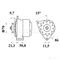 Стартер MAHLE ORIGINAL MS 639 11131867 11.131.867 2359375 - Изображение 2