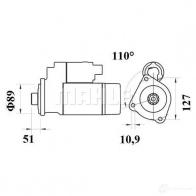 Стартер MAHLE ORIGINAL 72457535 1194164050 1113 2503 MS 821 - Изображение 2