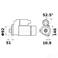 Стартер MAHLE ORIGINAL 2359021 MS 203 11.132.238 11132238 - Изображение 2