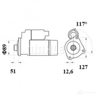 Стартер MAHLE ORIGINAL IP QRT3 MS 997 1437915558 - Изображение 2