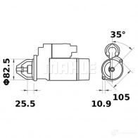 Стартер MAHLE ORIGINAL MS 659 11.132.378 2359394 11132378 - Изображение 2