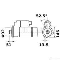 Стартер MAHLE ORIGINAL 11.131.910 11131910 MS 425 2359222 - Изображение 2
